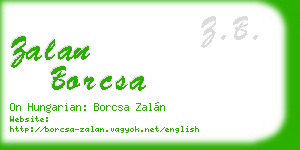 zalan borcsa business card